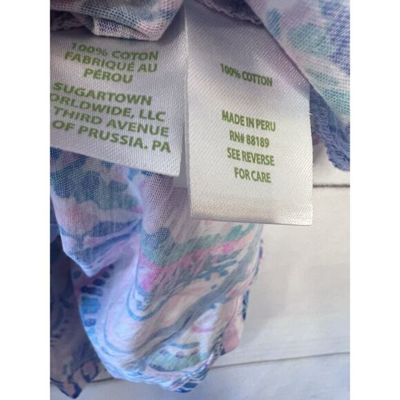 Lilly Pulitzer Girls Billie Dress Purple Print Sz XL - Picture 4 of 5